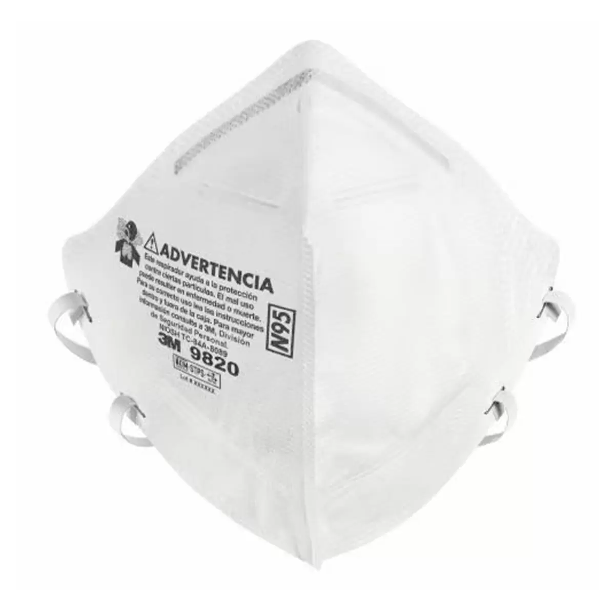 Respirador Plegable de Protección Respiratoria 3M 9820 N95