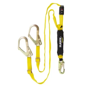 Hawk 671A STD Cable contra caídas tubular ajustable con 2 ganchos grandes