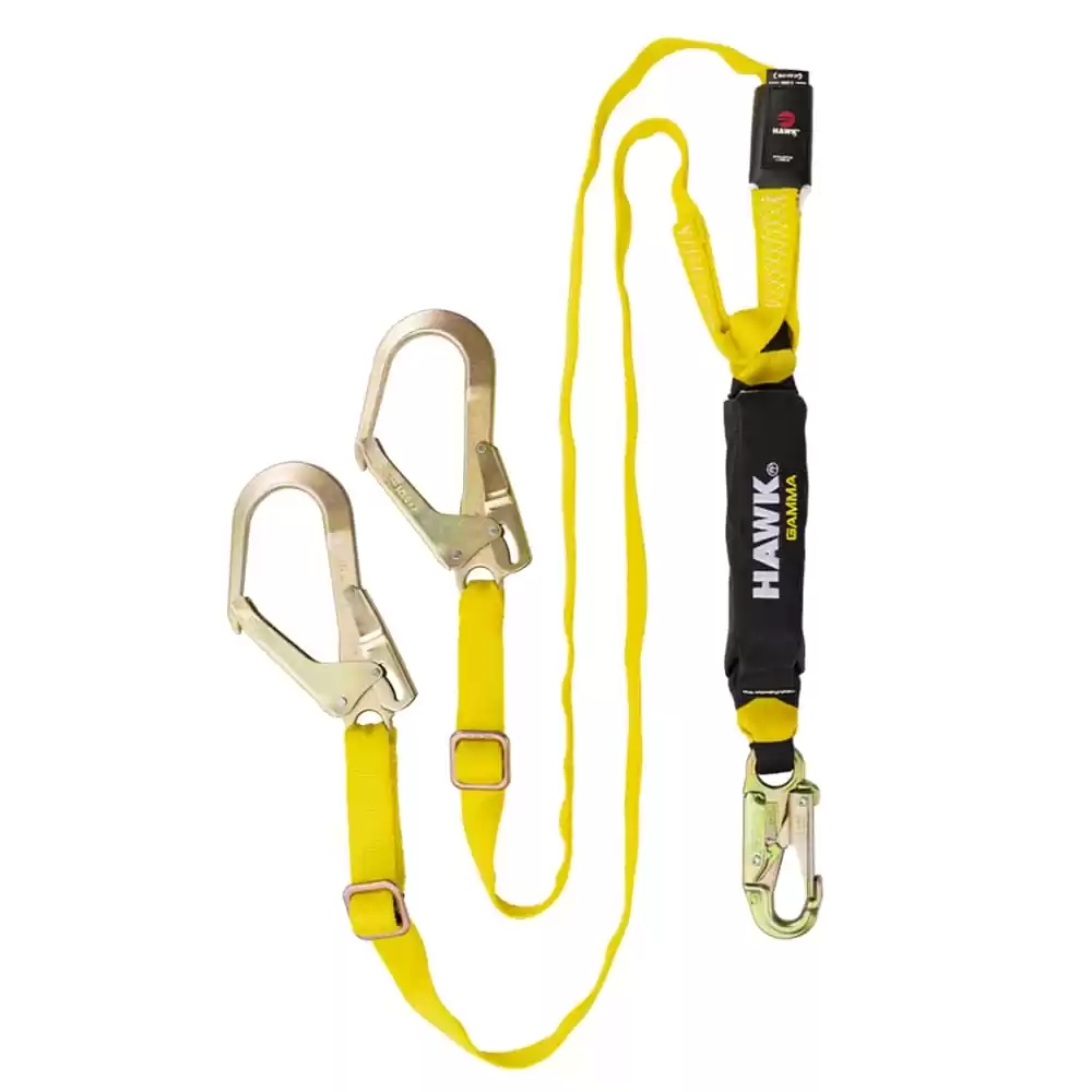 Hawk 671A STD Cable contra caídas tubular ajustable con 2 ganchos grandes